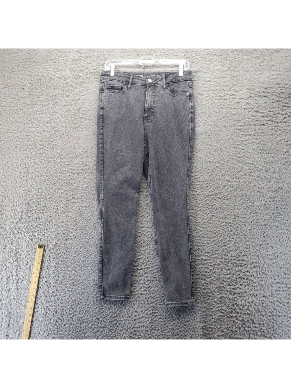Old Navy Jeans Womens Size 10 Black Rockstar Super Skinny High-Rise Pockets